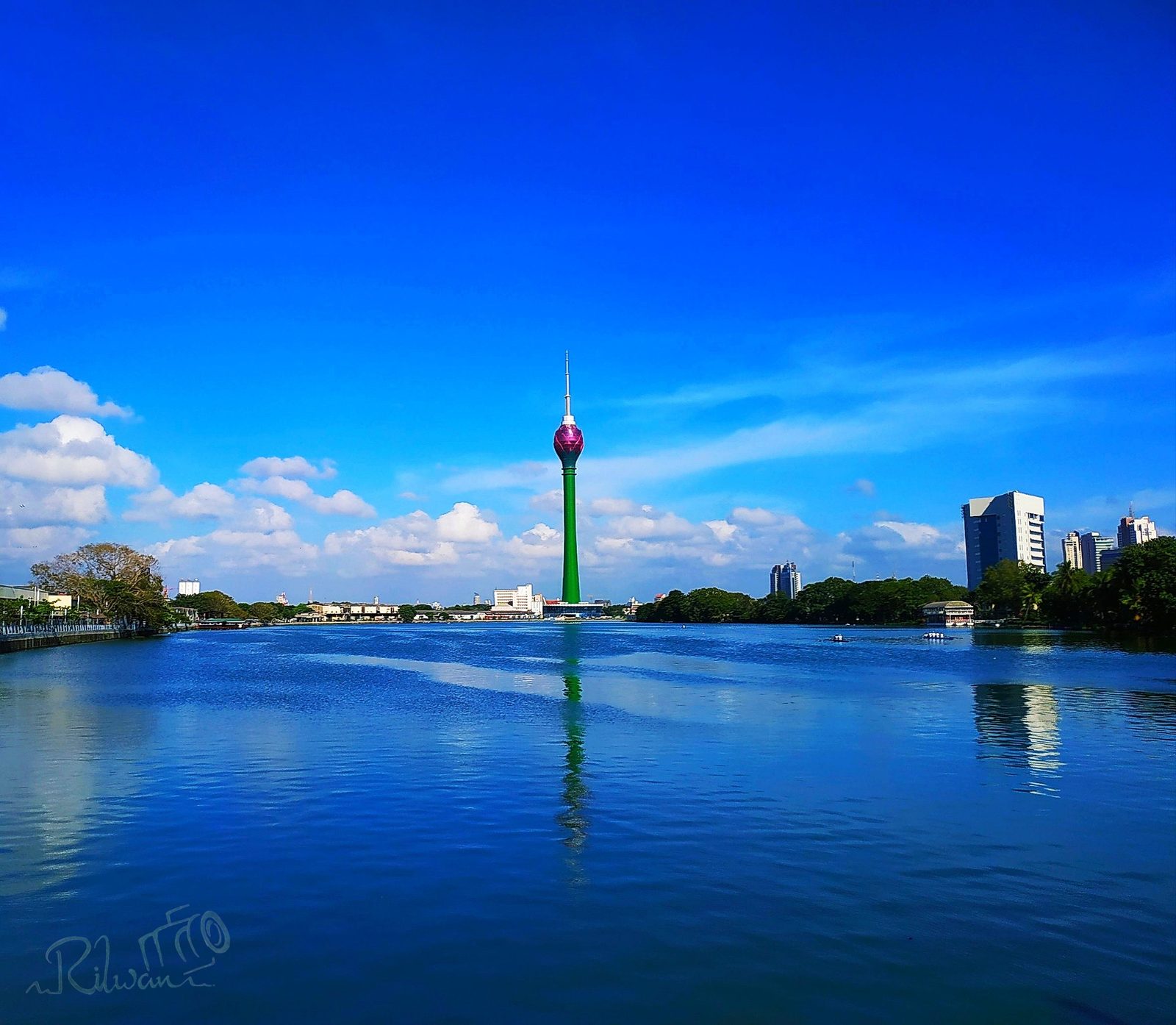 Colombo Lotus Tower rising above the city skyline, Sri Lanka