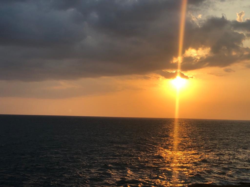 Sunset over Unawatuna Beach near Galle, Sri Lanka