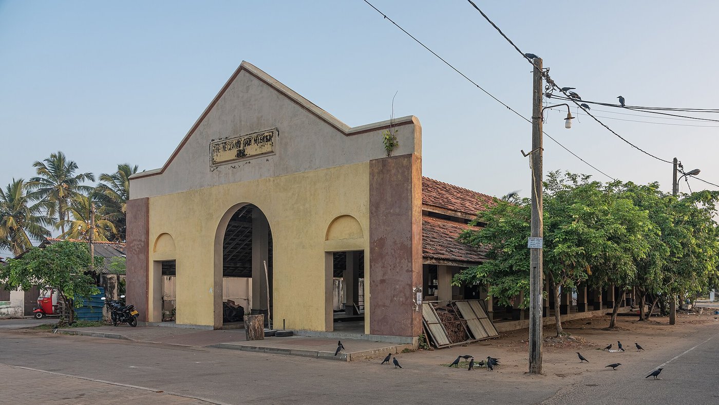 The Negombo Fish Market building where the daily catch is sold