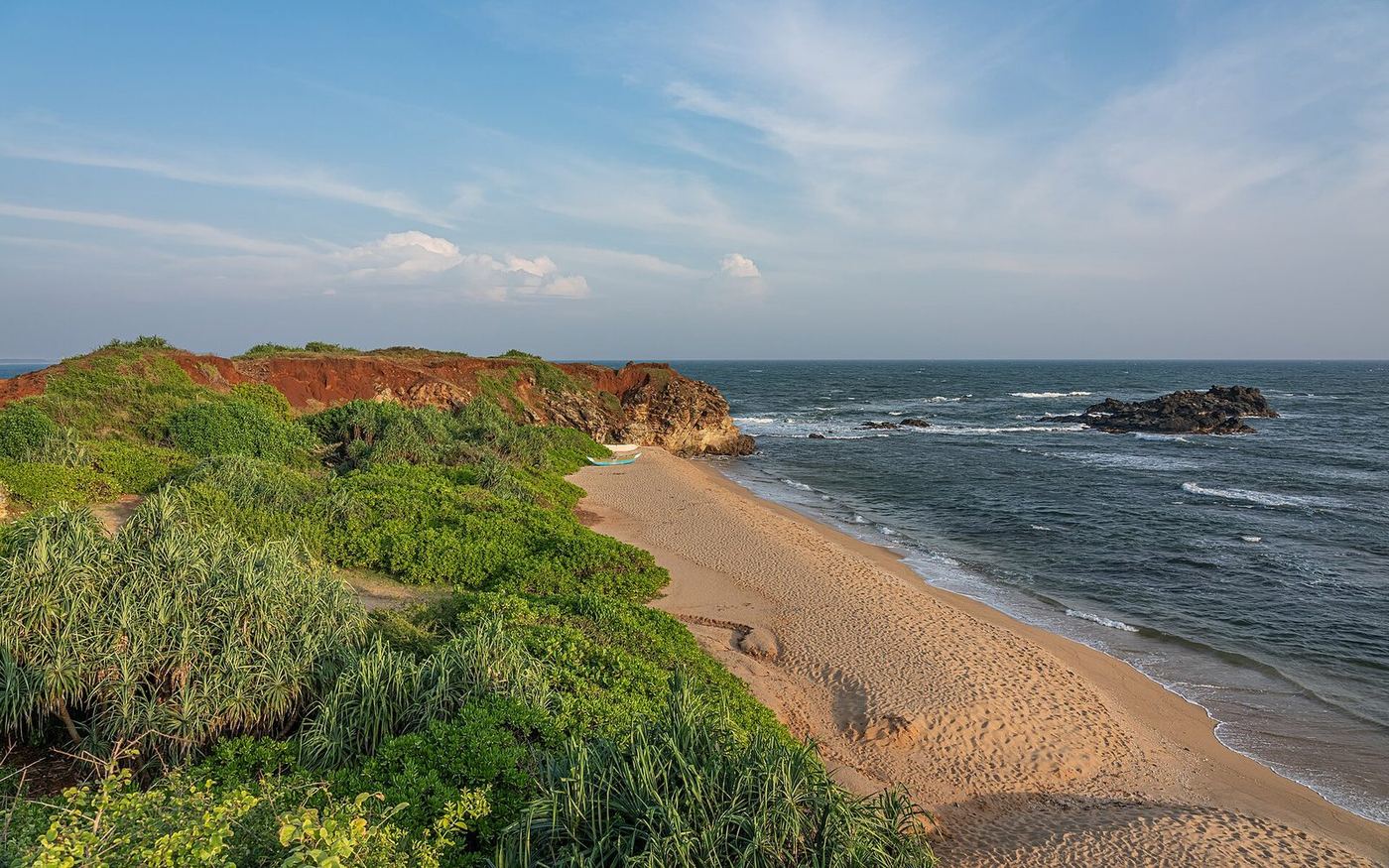 The wild coastline at Ussangoda